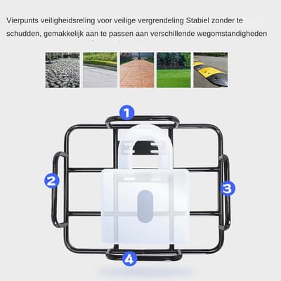 Fiets Achterdrager Mand - Fietsmand Achterkant - Bagage Vervoeren - Snelle Bevestiging - 50 x 40 cm - Zwart