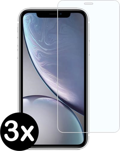 Screenprotector Geschikt voor iPhone X Screenprotector Glas Gehard Met Dichte Notch - Screenprotector Geschikt voor iPhone X Screen Protector Glas Tempered Glass - 3 PACK