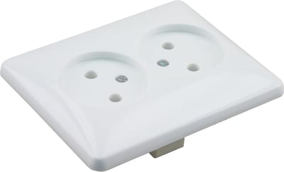 Uni Inbouw Stopcontact - 2-voudig - Polarwit