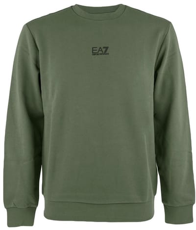 Emporio Armani heren O-hals sweater basic mini logo groen