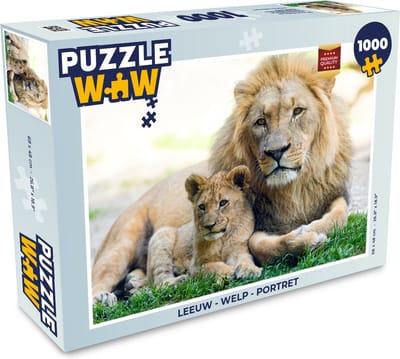 Puzzel Leeuw - Welp - Portret - Legpuzzel - Puzzel 1000 stukjes volwassenen
