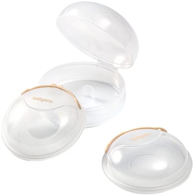 BabyOno Melkcollector - Borstschelpen Set van 2 - 2x20 ml - Moedermelk Opvangen - BPA-vrij Siliconen - Handsfree & Past in BH - Met Opbergdoosje