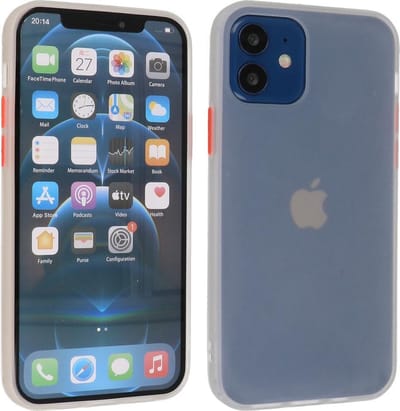Hoesje Geschikt voor de iPhone 12 Mini - Hard Case Backcover Telefoonhoesje - Wit