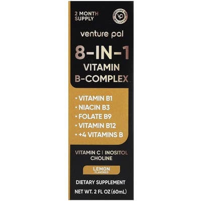 Venture Pal, 8-in-1 Vitamine B Complex, Citroensmaak, 60ml (2 fl oz)