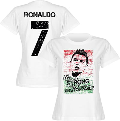 Ronaldo 7 Portugal Vlag T-Shirt - Dames - XXL - 16