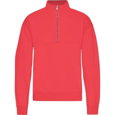 1/4 rits sweater Colorful Standard Organic Red Tangerine