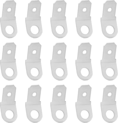 100 stks M4 Grond Connector 6.3mm Kabel Lugs Crimp Flat Connector Blote Ø4.0mm Messing Gegalvaniseerde Niet-geïsoleerde Kabel Terminal voor Auto