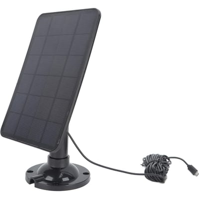 Chargeur Panneau Solaire Caméra 10W 5V Micro USB Noir Panneau de Charge Solaire pour Caméra de Sécurité gray
