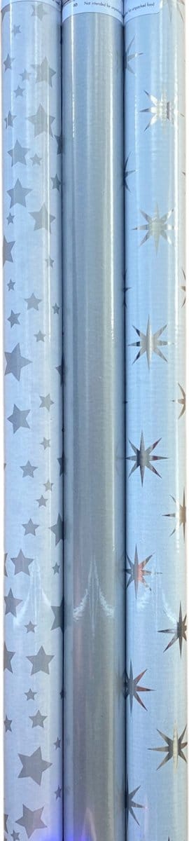 FESTIVE GIFTS Inpakpapier - Cadeaupapier - 200 x 70cm - 3 rollen - Kerst - Luxe Cadeauverpakking - Kleurrijk