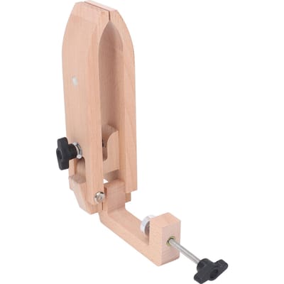 Handnaaiklem met zeskantsleutel Beukenhout Desktop Draaibaar Stikklem voor DIY Leer beige