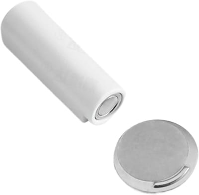 Vloerdeurmagneet - Metalen deurstop - Deuren Op Hun Plaats Houden - Zonder Boren Installatie - 96 x 4 cm - Wit