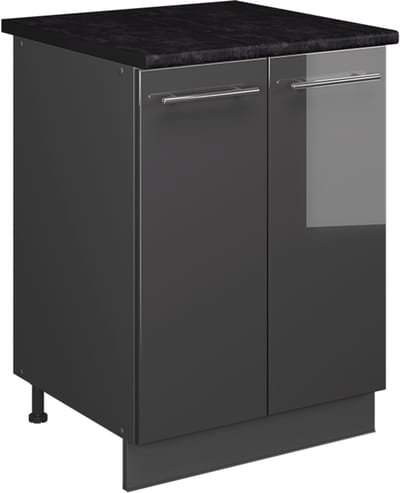 Vicco Wastafelkast Fame-Line, Antraciet Hoogglans/Antraciet, 60 cm