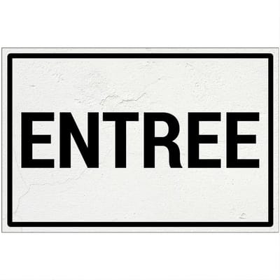 Entree bord | Forex Re materiaal | 18 x 12 cm