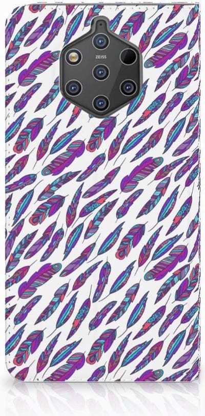 Nokia 9 PureView Hoesje met Magneet Feathers Color