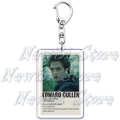 The Vampire Diaries Twilight Sleutelhanger voor Accessoires Damon Stefan Salvatore Elena Bella Swan Edward Cullen Sleutelhanger Sleutelring white