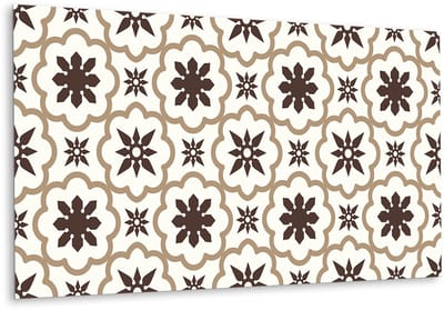 Tulup PVC Wandpaneel - Heldere Geometrische Sterren Vinyl Wandpaneel - 100 cm x 50 cm - Bruin Vinyl Wandbekleding - 1 stuk - Wandbekleding Vinyl - Mozaïek Wandbekleding - PVC Muurpaneel - Plaktegels Keuken en Badkamer