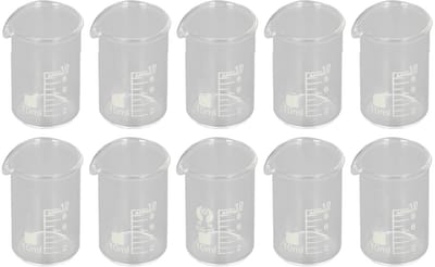 Dailygoods- Bekerset 10 Stuks - Borosilicaatglas - Gegradueerd - Laboratorium - Maatbeker - 10/25/50/150/250ml