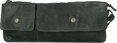 HAROLD'S Leren Gordeltas Schoudertas Submarine Beltbag Green Donkergroen