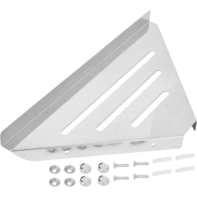 Étagère de rangement triangulaire en acier inoxydable pour coin de douche, organisateur pour la maison white