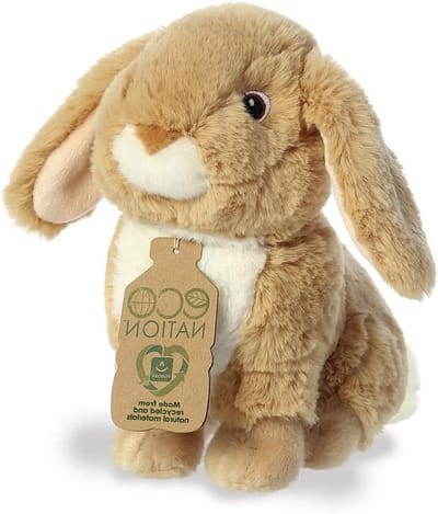Konijn Zacht Speelgoed - Pluche Dier - Knuffelen en Spelen - Gemaakt van Gerecyclede Kunststoffen - 9 Inch - Bruin