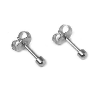 Caflon titanium oorknopjes - mini bolletje - zilverkleurig - 3mm - piercings - voor oorschieter - hypoallergeen - steriel verpakt