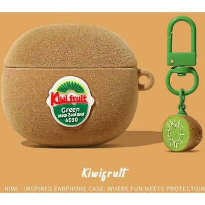 Mode 3D Kiwi Siliconen Oortelefoonhoesje Voor Airpods 4 Zacht Schokbestendig Schattige Koptelefoonhoes Voor Airpods 1 2 3 Pro Coque For Airpods Pro
