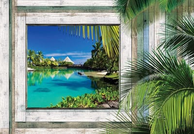 Fotobehang Beach Tropical View | XL - 208cm x 146cm | 130g/m2 Vlies