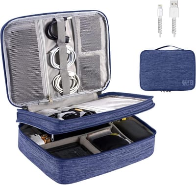 Famanu - Kabeltas Elektronica Accessoires Organizer Reizen Universele Tas voor Accessoires Van Mobiele Telefoon Oplaadkabel Powerbank
