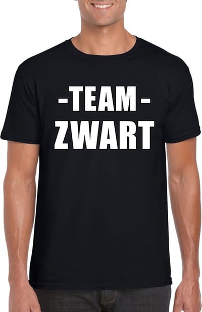 Sportdag team zwart shirt heren S