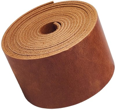 Allecto - Leren Riem - Volnerf Echt Leer - Zadelbruin - Handwerk Gereedschap - 2 m x 5 cm - Kwaliteit AB Banden