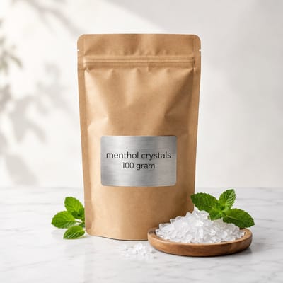 Menthol Kristallen 100g – Sauna & Aromatherapie – 100% Puur Natuurlijk – Verfrissend & Verkoelend