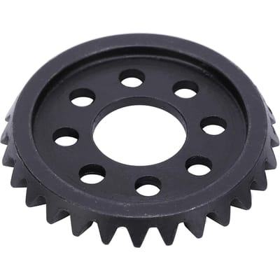 Roue d'engrenage conique 28 dents Montage moyeu Acier moulé Pièces de robot industriel Alésage 14 mm Module de dent 1,5 black