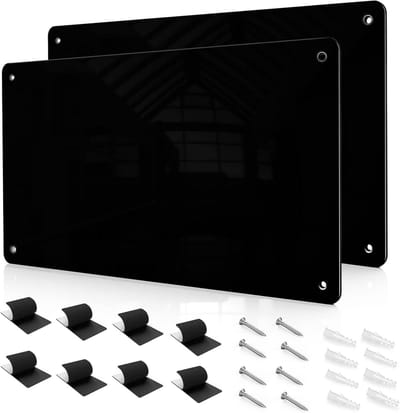 Set van 2 Zwarte Magnetische Borden - Display Wand voor Letters, Foto's en Notities