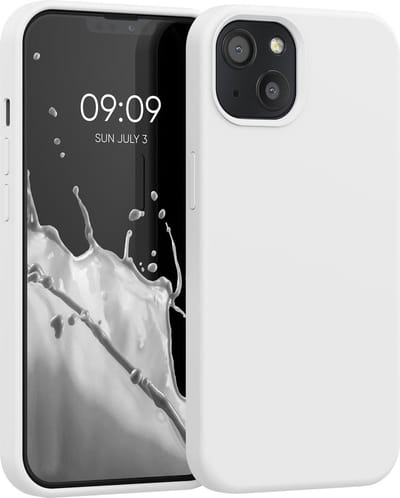 kwmobile telefoonhoesje geschikt voor Apple iPhone 13 - Hoesje met siliconen coating - Smartphone case in wit