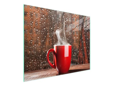 TMK ArtDeko - Snijplank - Glas - 52x30 cm - Koffiekleur