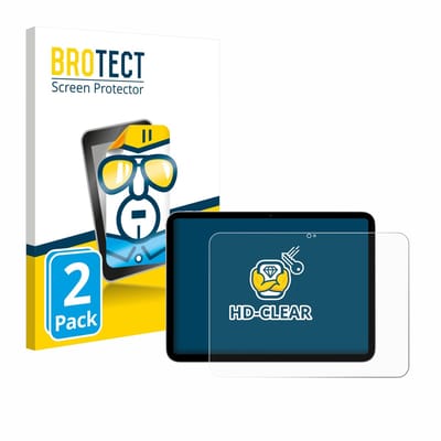 BROTECT - Screenprotector voor Apple iPad A16 11" 2025 (11. Gen.) - Folie Beschermfolie transparant 2 Stuks