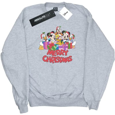 Disney Dames/Dames Mickey Mouse And Friends Kerstmis Sweatshirt (Sportgrijs)
