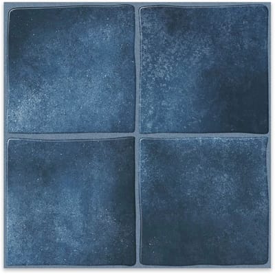24Supply Plaktegels - 10 Stuks - Glans - Azure Blauw - 30x30cm