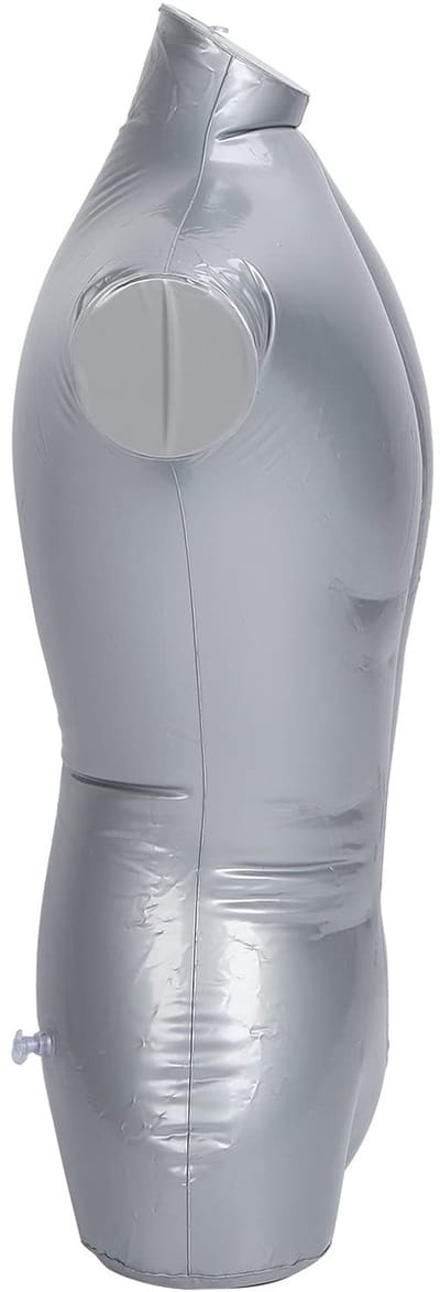 VT Goods - Mannelijke Opblaasbare Mannequins - Praktische Kledingdisplay - Zilver - Veelzijdig Toepasbaar - Ideaal voor Winkelcentra en Avatarschieten
