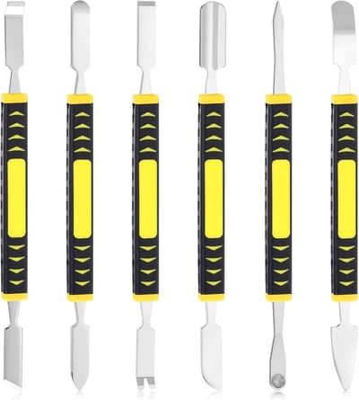 6-delige metalen koevoetset, kleine metalen koevoetset, gereedschapsset voor het repareren van elektronische producten, gereedschap voor het demonteren van huishoudelijke apparaten