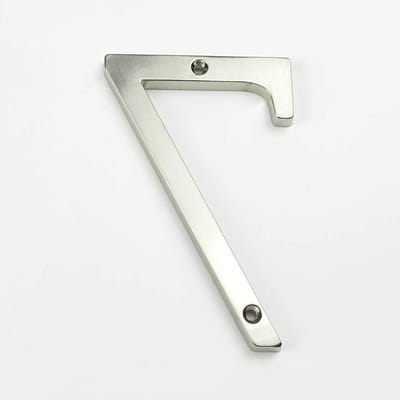 Huisnummer - Adresbord Deur - Huis Aangeven - Modern Lettertype - 10cm Hoog - Zilver