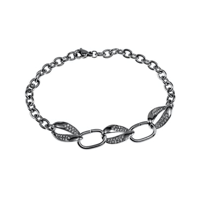 16-19cm Armband Dames - Rhodium - Luxe Armband met Cubaanse Schakels - Tennisarmband