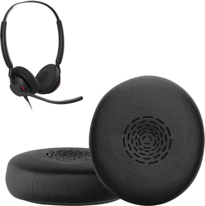kwmobile 2x oorkussens geschikt voor Jabra Engage 50 II / Engage 40 WIRD - Earpads voor koptelefoon in zwart