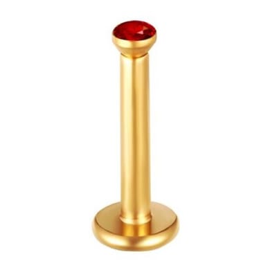 Goud Met Steen - Tragus / Helix / Labret Piercing