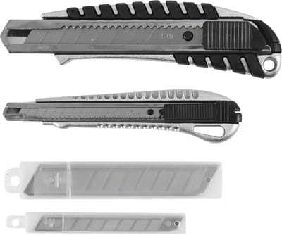 Benson Afbreekmessen set metaal 9 en 18 mm + 10 reservemessen 12 stuks