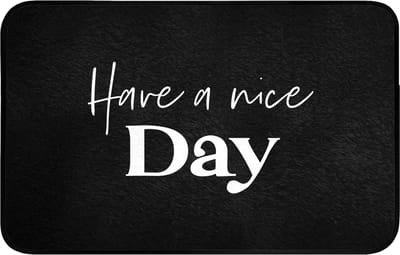 Badmat 80x50 cm - Antislip - Have a nice day - Quotes - Zwart - Spreuken - Badmatten voor badkamer - Badkamermat - Douchemat - Badkamer mat