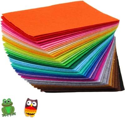 MDUG 40 stukjes gekleurd vilt - 20 cm x 30 cm - Meerkleurige viltvierkantjes - Geschikt voor knutselen, patchwork, naaien, doe-het-zelfprojecten thuis en op school - Papierknipsels