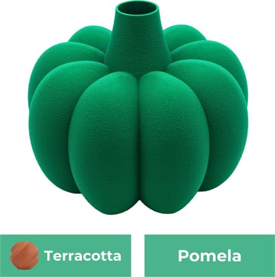 Pomela organische vaas – Decoratieve vaas - Terracotta - 3d geprinte vaas – geschikt voor droogbloemen - :hoogte: