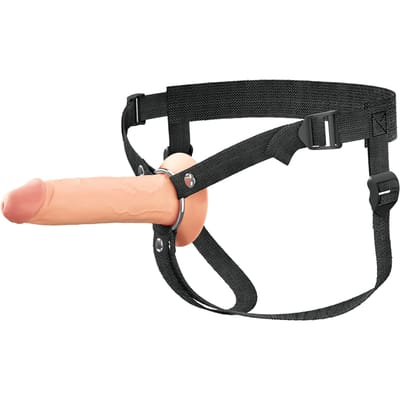 Pipedream - Fantasy X-Tensions - Strap-on met Holle Dildo - 18 cm - Lichte Beige