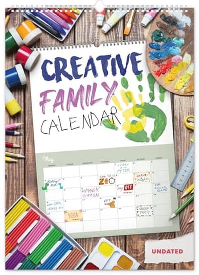 Grote Wandkalender 2026 XXL - Creatieve Maandplanner voor Kinderen en Volwassenen - Familieplanner en Kleurkalender - 33 x 46 cm